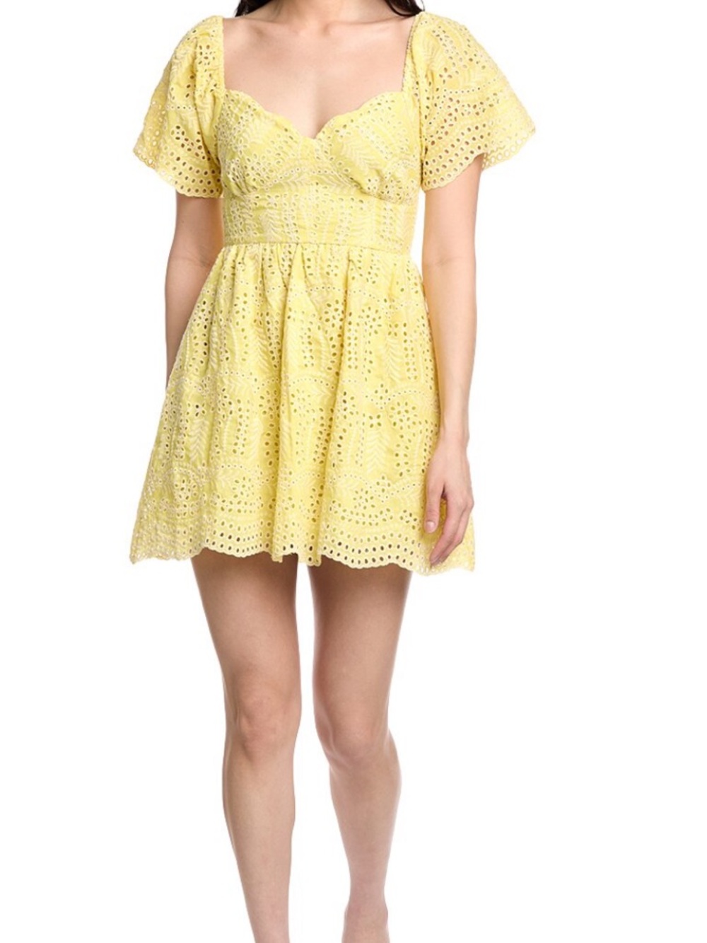 Lost + Wander Lemon Drop Mini Dress